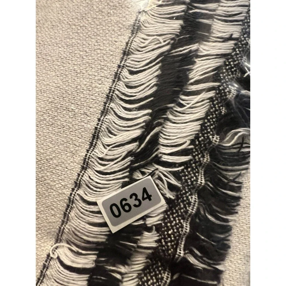 IKEA White Ghosts on Black KUSTFYR Throw Blanket 205.995.83 51x67